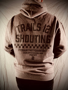 TRAILS IS SHOUTING HOODED SWEAT / CHARCOAL